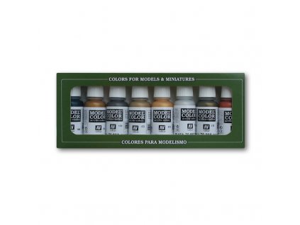 Vallejo Model Color Acrylfarben-Set – Metallicfarben (8 x 17 ml)