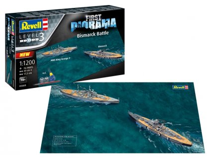 Revell 05668 first diorama set bismarck battle 04