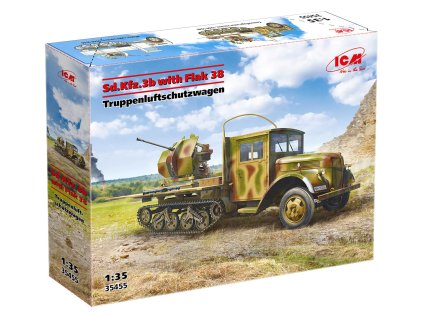 sd kfz 3b with flak 38 aa gun 1 35 icm 35455 013
