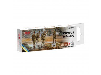 ICM Acrylic Paint Set - WWI US Infantry 6x12ml