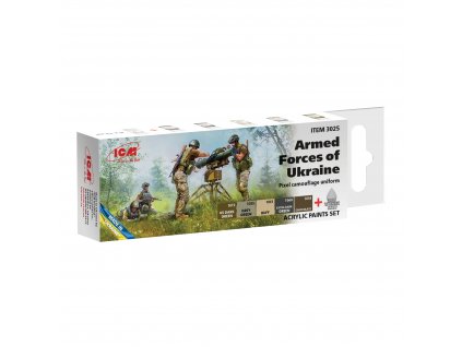 Acrylic paint set Armed Forces of Ukraine (Pixel camouflage uniform) 6 x 12 ml