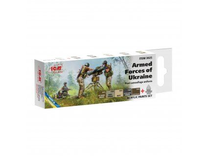 ICM Acrylfarben-Set – Streitkräfte der Ukraine (Pixel-Tarnuniform) 6 x 12 ml