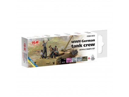 ICM Acrylic Paint Set - WWII German Tank Crew 6x12ml