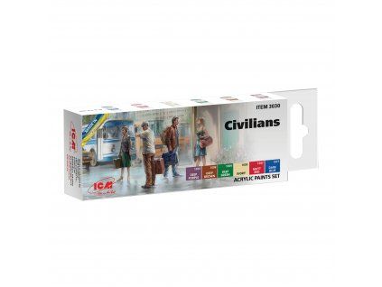 ICM Acrylic Paint Set - Civilians 6x12ml
