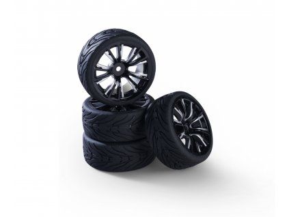 Carson wheel set M-Design (4) silver/black 1/10