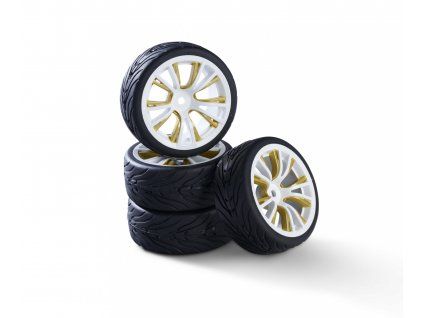 Carson wheel set M-Design (4) white/gold 1/10