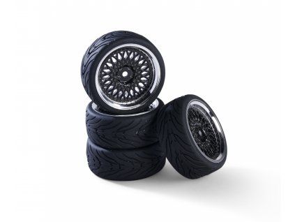 Kola Carson wheel set classic design (4) black chrom 1/10