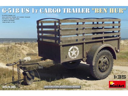 g 518 us 1t cargo trailer ben hur 1 35 35436 miniart 012