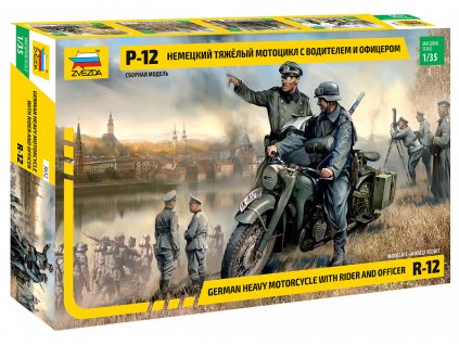 German R-12 Heavy Motorcycle with Rider  1/35