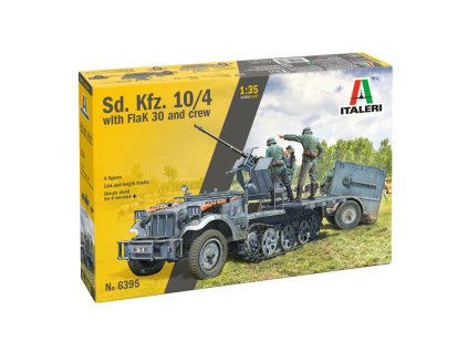 sd kfz 10 4 with flak 30 and crew 1 35 italeri 6395 014