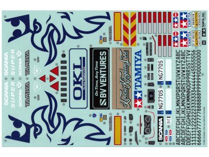 Tamiya 311421936 00 Scania sticker