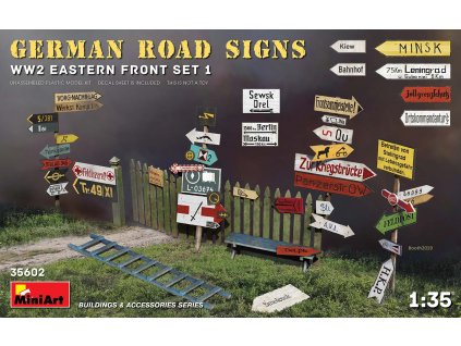 german road signs ww2 eastern front set 1 1 35 MINIART 35602 05