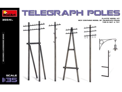 telegraph poles wood 1 35 MINIART 35541A 010