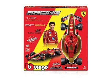Bburago Ferrari 2024 #16 Leclerc Monaco GP (s podstavcem) 1/24 KIT
