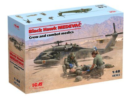 uh 60a black hawk medevac crew and combat medics 1 48 ICM 48365 025