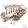 Ugears Dampflokomotive mit Tender-Holzbausatz