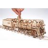 Ugears Dampflokomotive mit Tender-Holzbausatz