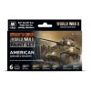 Sada akrylových barev Vallejo Model Color - American Armour and Infantry from WW2 6x17ml
