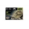 Vallejo Model Air Color Acrylic Paint Set - IDF Colors 6x17ml