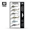 Vallejo Model Air Color Acrylic Paint Set - Soviet/Russian Combat Helicopters from Cold War to present 8x17ml