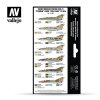 Sada akrylových farieb Vallejo Model Air Color - MiG-21 Fishbed from Cold War to 90s 8x17ml