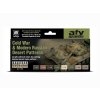 Vallejo Model Air Color Acrylic Paint Set - Cold War & Modern Russian Desert Patterns 8x17ml