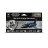 Vallejo Model Air Color Acrylic Paint Set -WWII Armée De L´Air Post WW2 To Present 8x17ml