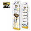 Ammo MIG Brush Set - Streaking & Vertical Surfaces 4pcs