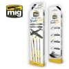 Ammo MIG Brush Set - Panel Lines & Fading 4pcs