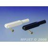 Plastic clevis, length 44 mm, slot width 3, pin 2,5 mm dia, M3 2pcs
