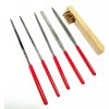 Needle file set (5pcs) + cleaning brush
