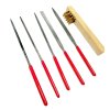 Needle file set (5pcs) + cleaning brush