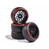 Kolesá Carson Wheel Set Drift (4) black/red 1/10 4 ks