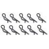 Body clips 20 mm 10 pcs, black