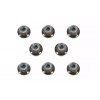 Matice na kolesá Tamiya 4mm Flange Lock Nut Black 8 ks