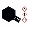 Tamiya Acrylfarbe X-18 – Schwarz, halbglänzend, 23 ml