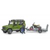 Land Rover s prívesom a motocyklom 1/16