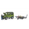 Land Rover s prívesom a motocyklom 1/16