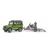 Land Rover s prívesom a motocyklom 1/16