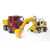 MAN TGA nákladný s bagrom Liebherr 1/16