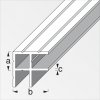 ALU square profile with double arms 90 degrees 7.5x7.5x1000mm