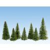 Diorama trees - coniferous 40 pcs 70-140mm high