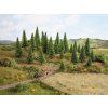 Diorama trees - coniferous 50 pcs mix 50-140mm high