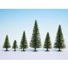 Diorama trees - coniferous 10 pcs mix 50-140mm high