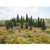 Diorama trees - coniferous plug-in 10 pcs mix 50-140mm