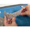 Brick wall 3D-cardboard strip 25 x 12.5 cm HO