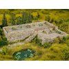 Stone wall 3D-cardboard strip 25 x 12.5 cm HO