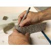 Stone wall 3D-cardboard strip 25 x 12.5 cm HO