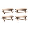 Picnic tables with benches 4 pcs HO