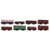 Freight wagons set of 8 pcs ČSD Ep. III HO